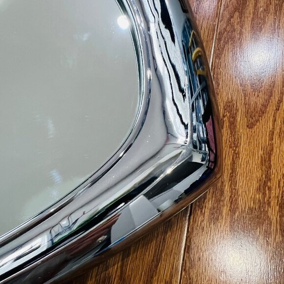 SPACE AGE CHROME MIRROR VINTAGE MID CENTURY HOLLYWOOD REGENCY OP ART EAMES ERA - Picture 3 of 7